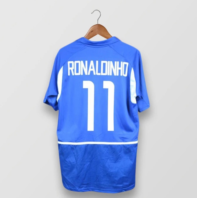 2002 Brazil Retro Away Kit Soccer Jersey RONALDINHO #11